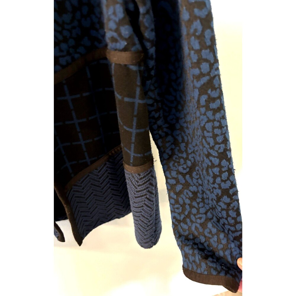 NY Collection Blue And Black Blazer Jacket Size L - Picture 8 of 9